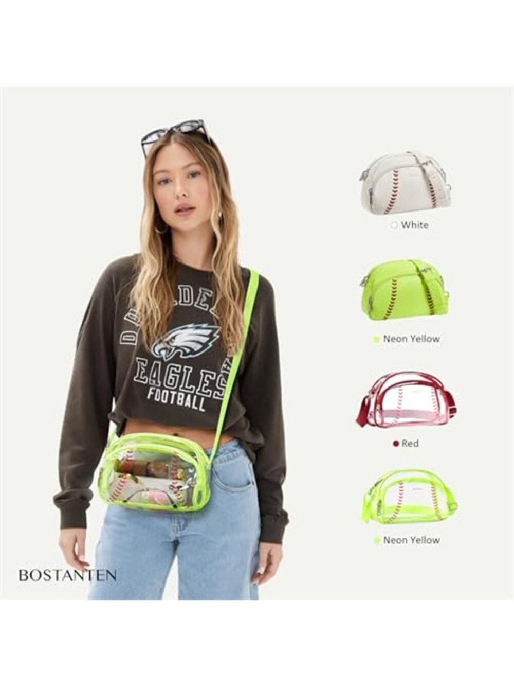 Baseball Crossbody Purses for Sport Mom Small Shoulder Bag Vegan Leather Women - Picture 3 of 7